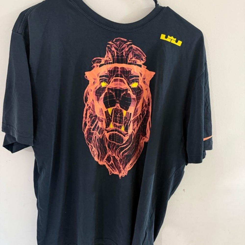 Nike Dri-Fit Mens Lebron Alter Ego lion short sleeve athletic basketball tshirt
